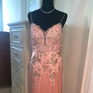 Custom altered Bustiers evening gown, With adjustable straps Only worn once